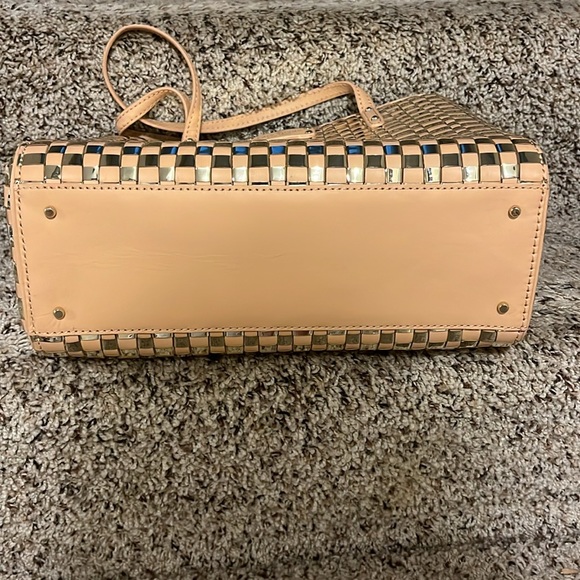 Kate Spade tan and silver leather satchel. Never carried! - Picture 2 of 4